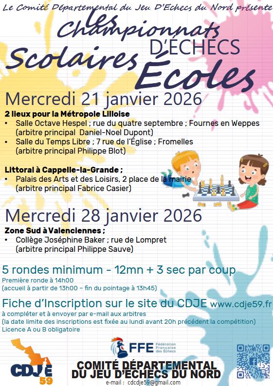 Affiche Scolaires Ecoles 2026