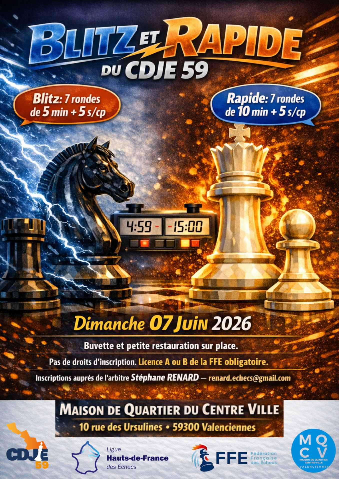 Affiche Blitz et Rapide CDJE 59 2026